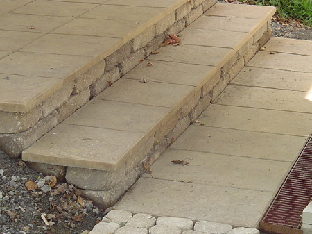 Hardscape - new paver steps to patio area