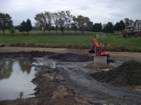 Pond sediment cleanout