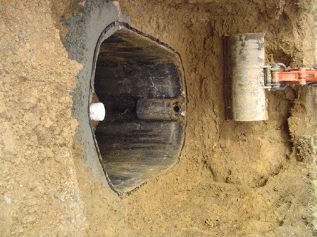 Septic tank lid repair